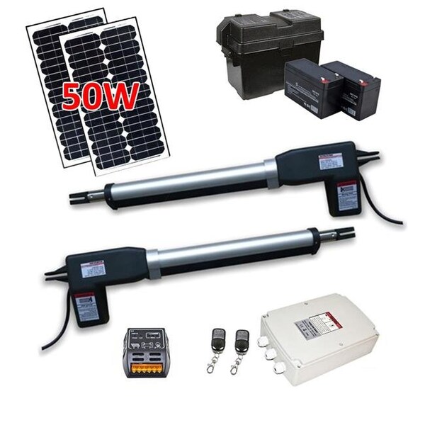 Aleko ALEKO AS1200SOL Solar Kit Swing Gate Opener for Dual Swing Gates